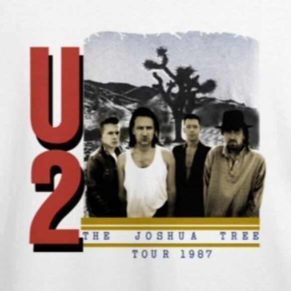 U2 Joshua Tree 1987 Tour Concert Rock Band 2 Sided Graphic Music T-Shirt 90 - Picture 2 of 6